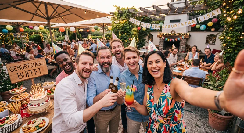 Party mood at a birthday celebration