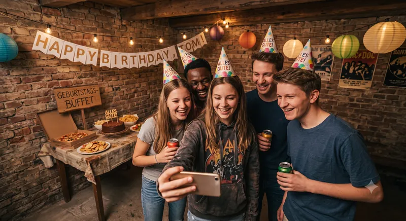 Festive moments at a birthday party