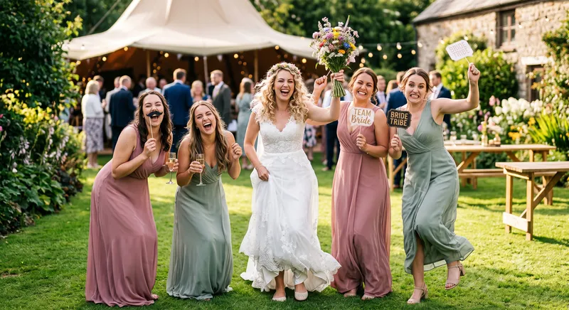 Bridesmaids at the wedding